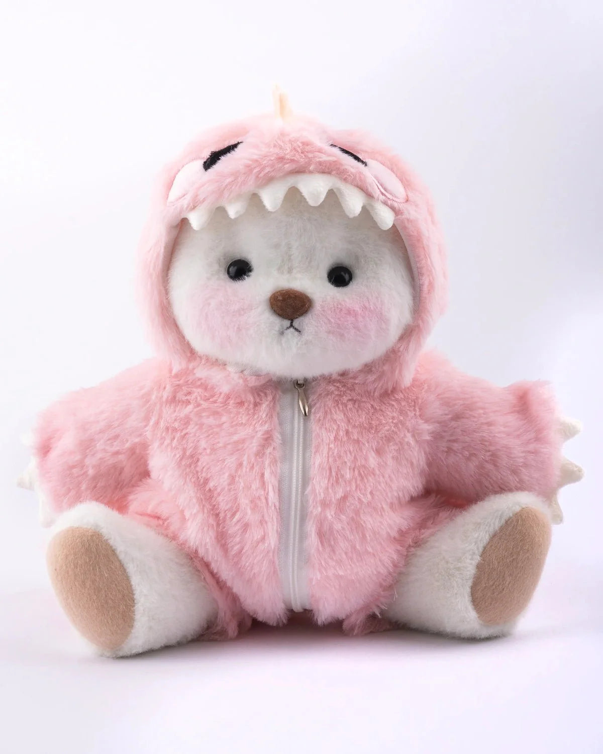 PuffyHugs™ Rosa pelzig Dino (nur Kostüm)