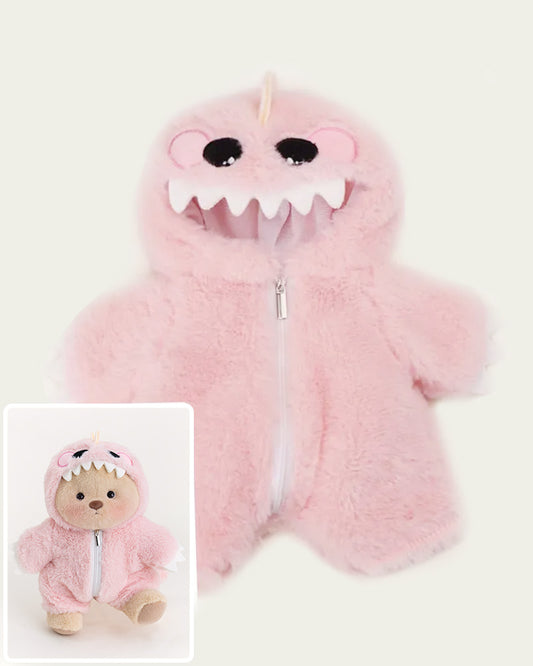 PuffyHugs™ Rosa pelzig Dino (nur Kostüm)