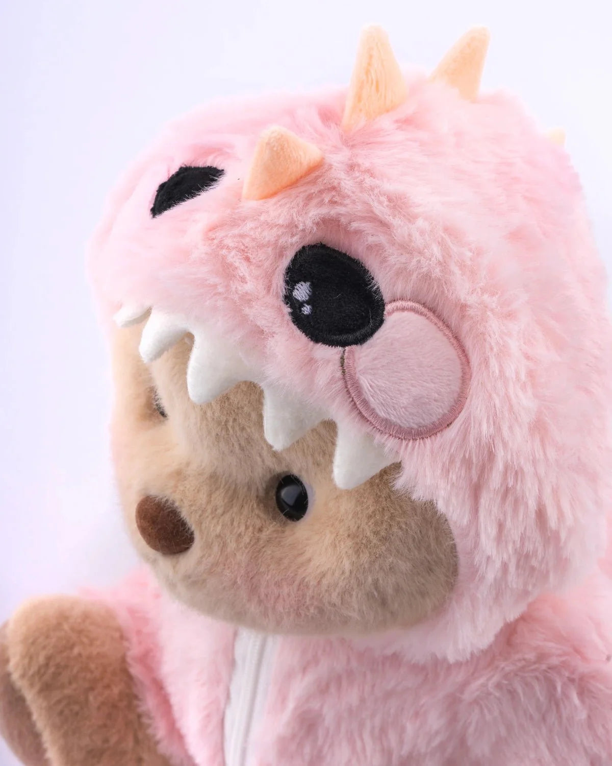 PuffyHugs™ Rosa pelzig Dino Puffy